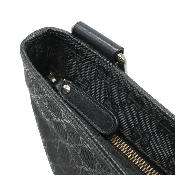 GUCCI Black Leather Shoulder Bag - Picture 7 of 8